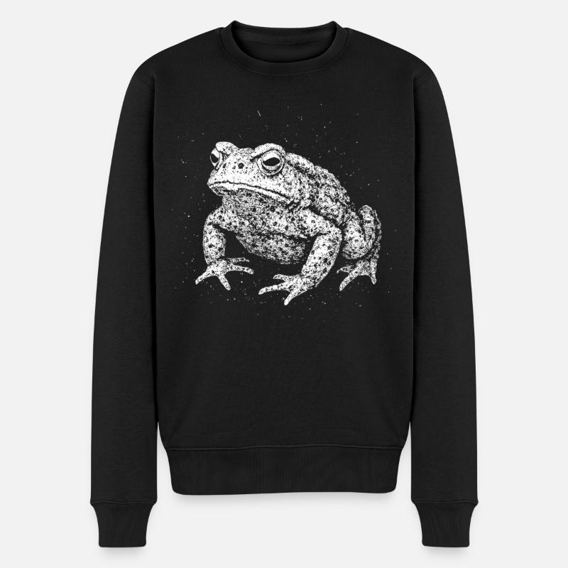 Kröte - Männer Premium Bio Pullover - Schwarz