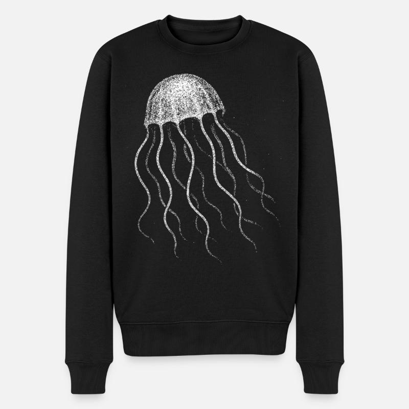 Jellyfish - Men's Premium Organic Jumper - black