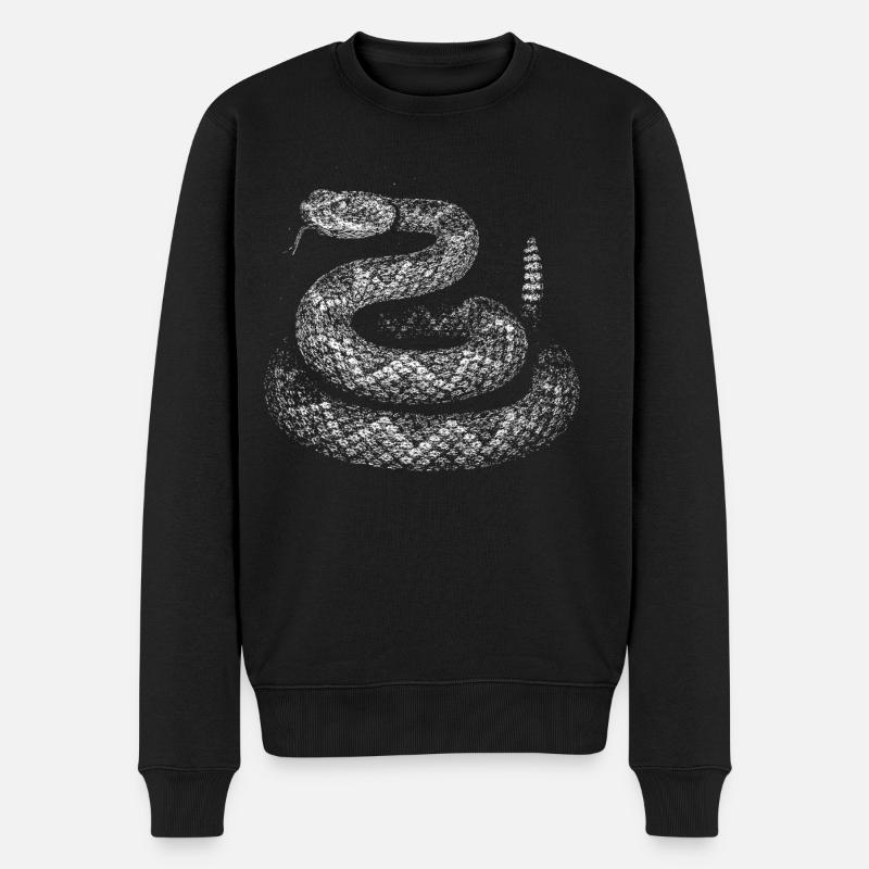 Snake - Men's Premium Organic Jumper - black