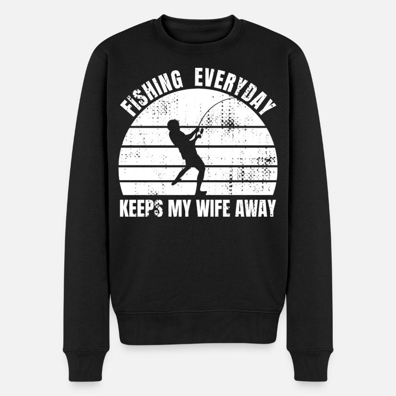 Blague du pêcheur - Pull Premium bio Homme - noir