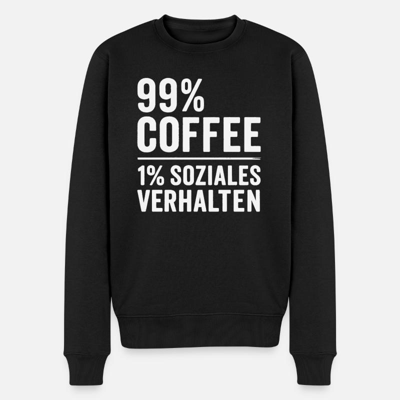 99 % Café - Pull Premium bio Homme - noir