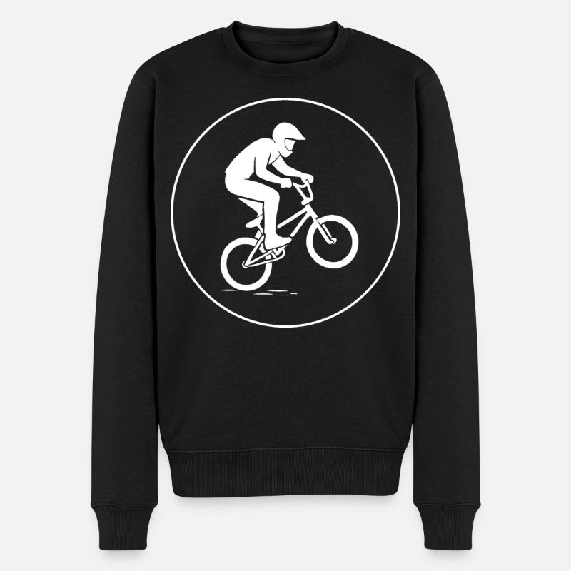 BMX-Piktogramm - Männer Premium Bio Pullover - Schwarz