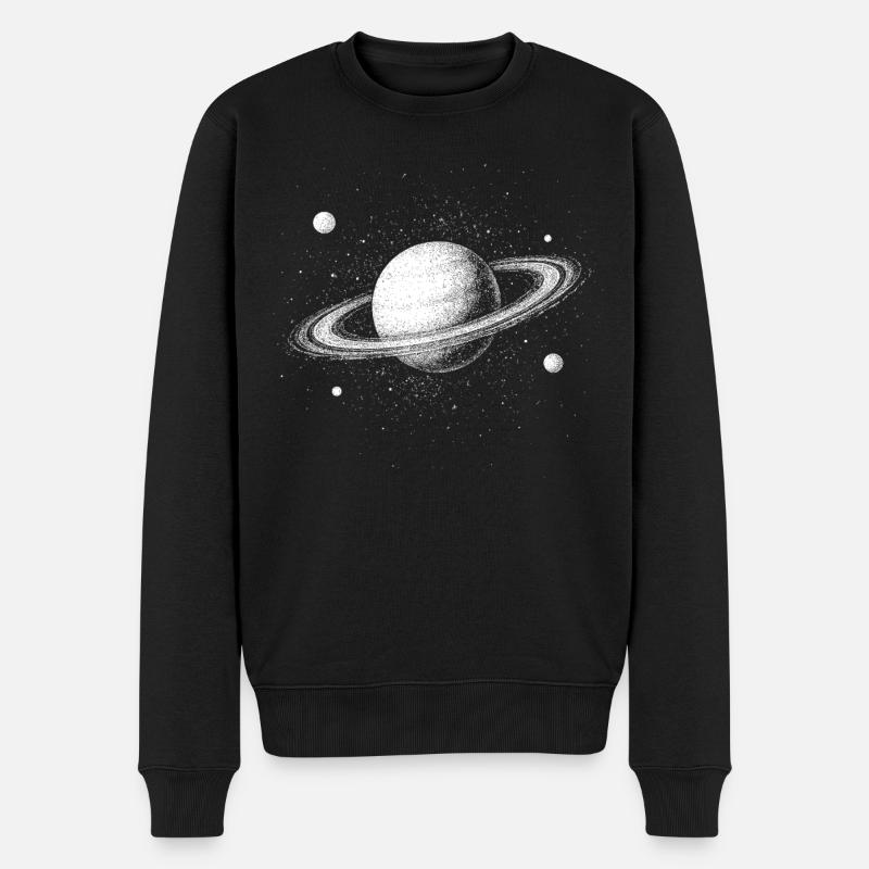 Magie cosmique de Saturne - Pull Premium bio Homme - noir