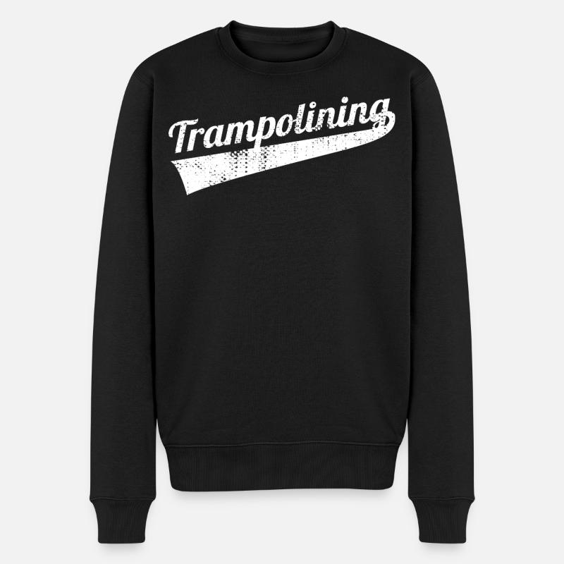 Saut amusant sur trampoline - Pull Premium bio Homme - noir