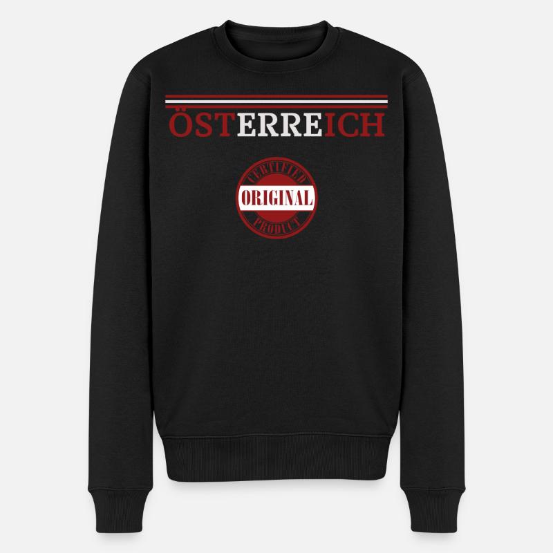 Fierté autrichienne, drapeau de l’Autriche - Pull Premium bio Homme - noir