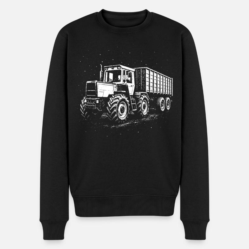 Centrale électrique la nuit - Pull Premium bio Homme - noir