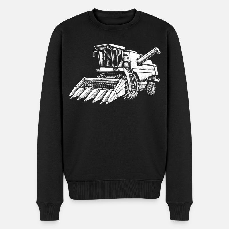 Maiserntemaschine - Männer Premium Bio Pullover - Schwarz