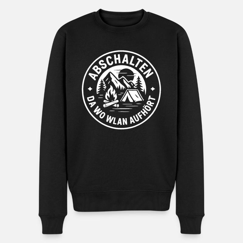 Emblème de Bergcamping de Waldsee - Pull Premium bio Homme - noir