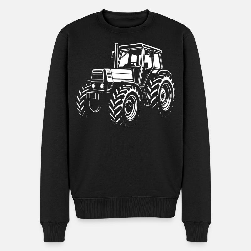Ackerkraft im Retro-Stil - Männer Premium Bio Pullover - Schwarz