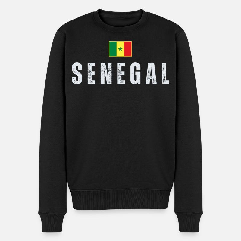Drapeau sénégalais, fier Sénégalais - Pull Premium bio Homme - noir