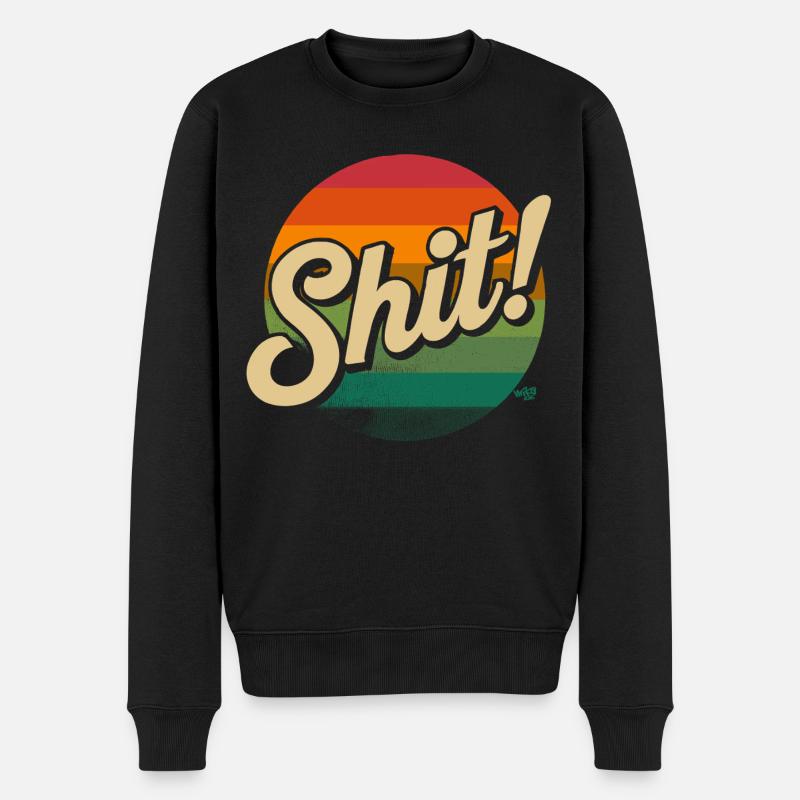 Shit! Shirt - Männer Premium Bio Pullover - Schwarz