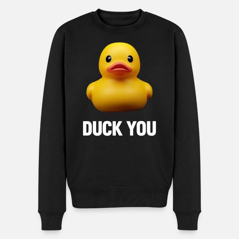 Duck ou - Männer Premium Bio Pullover - Schwarz