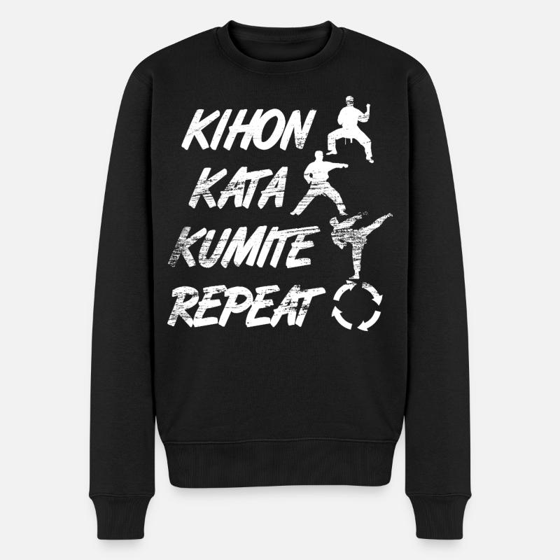 Kihon Kata Kumite Répétition - Pull Premium bio Homme - noir