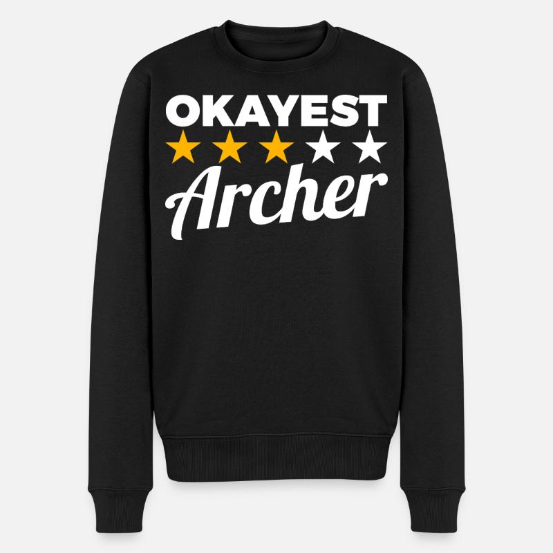 Archer moyen - Pull Premium bio Homme - noir