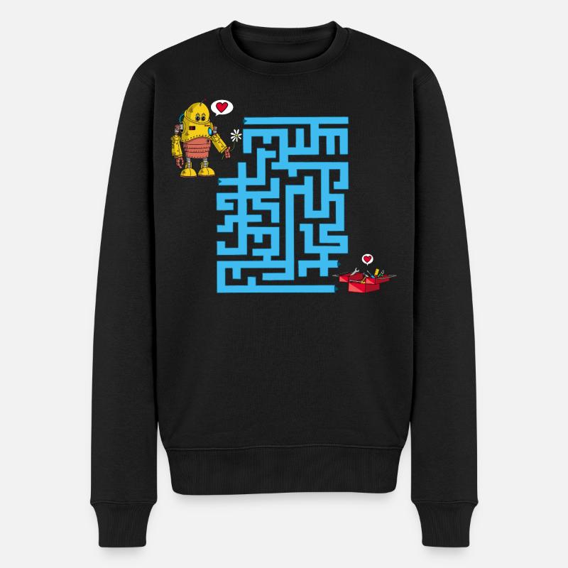 Le labyrinthe de l'amour - Pull Premium bio Homme - noir