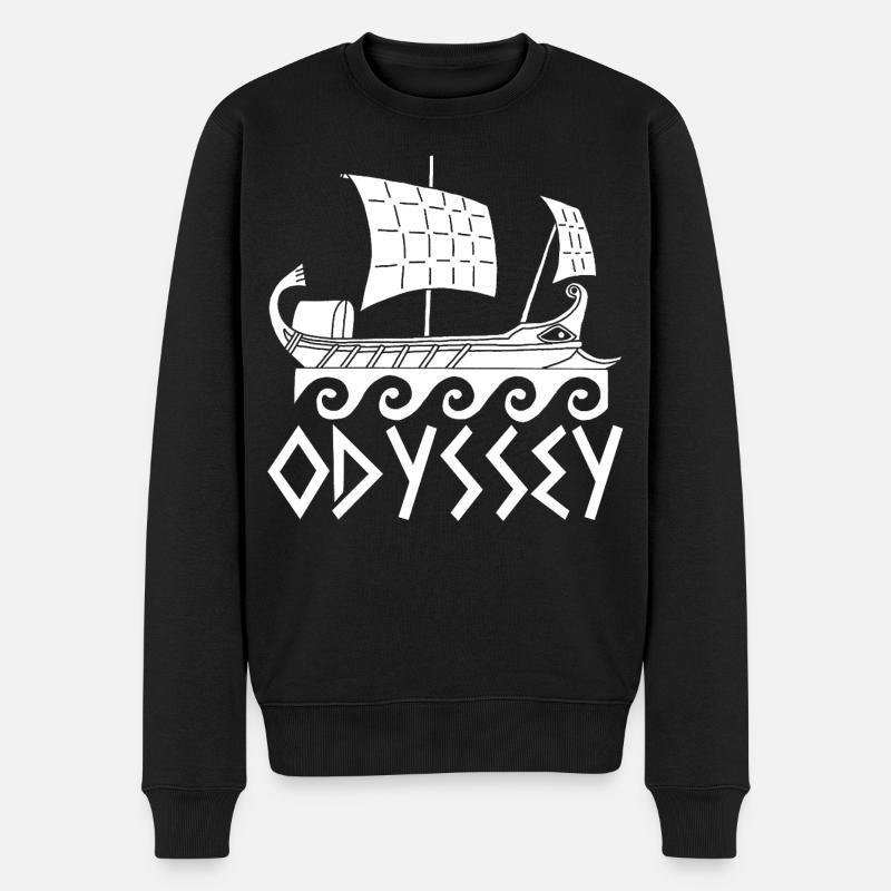 Ulysse et son odyssée (blanc) - Pull Premium bio Homme - noir