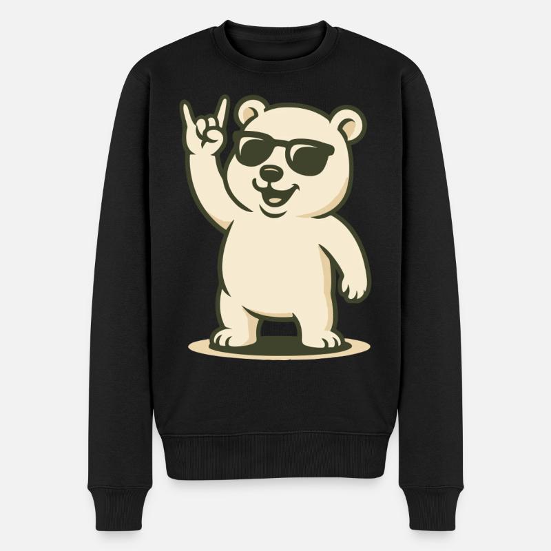 Arctic Rocker - Männer Premium Bio Pullover - Schwarz