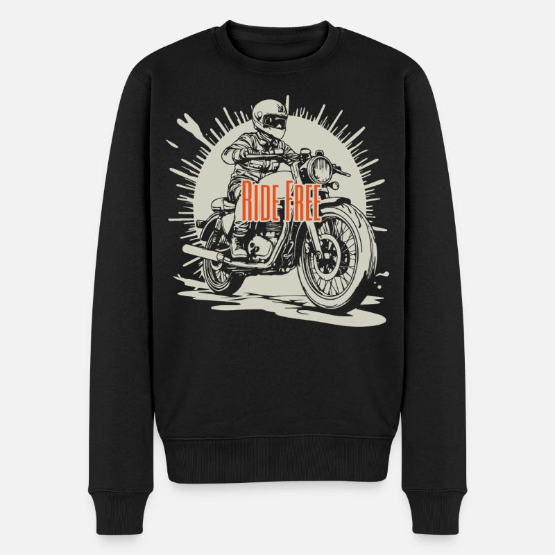 Frei fahren - Männer Premium Bio Pullover - Schwarz