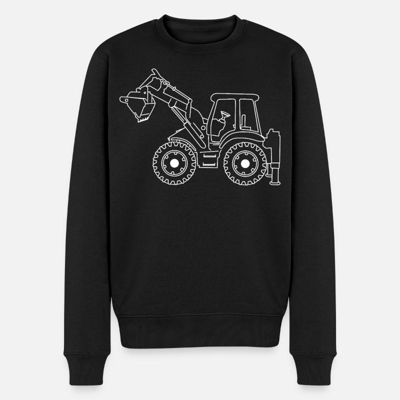 Excavatrice - Pull Premium bio Homme - noir