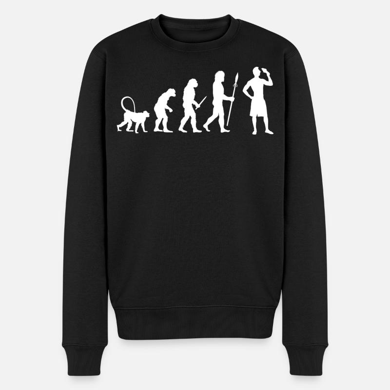 Évolution de la crème glacée - Pull Premium bio Homme - noir