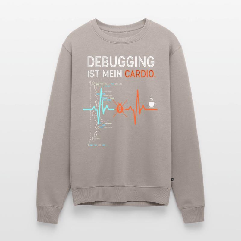 Debugging is my cardio - computer nerd Men's Premium Organic Jumper