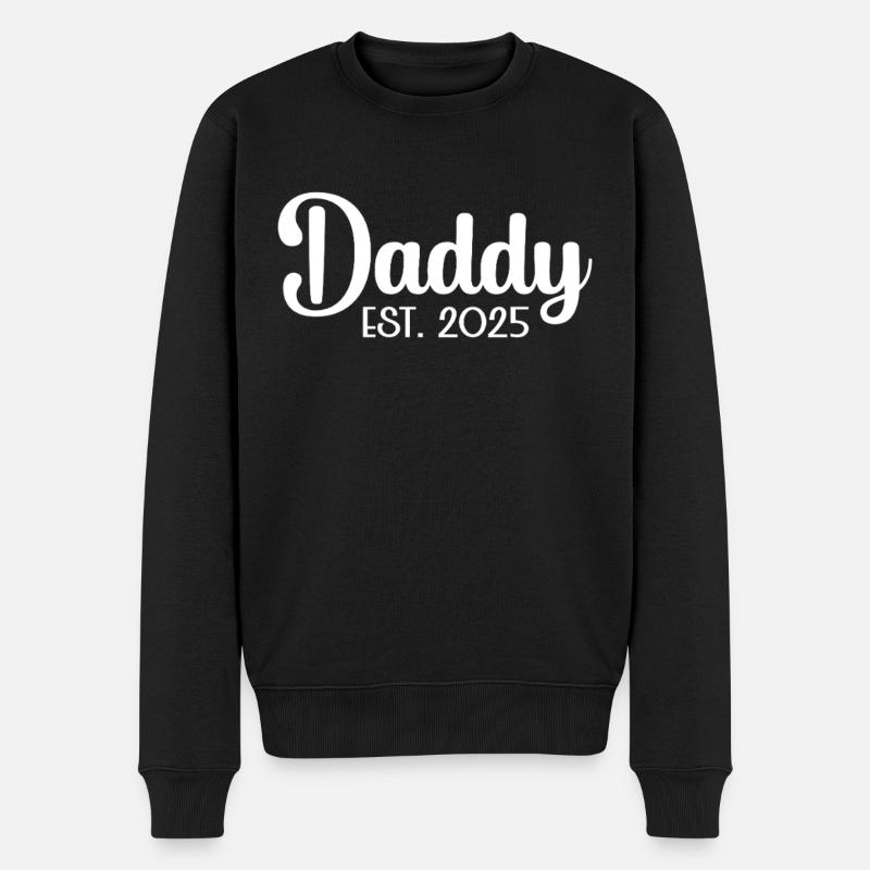 Daddy est 2025 - Männer Premium Bio Pullover - Schwarz