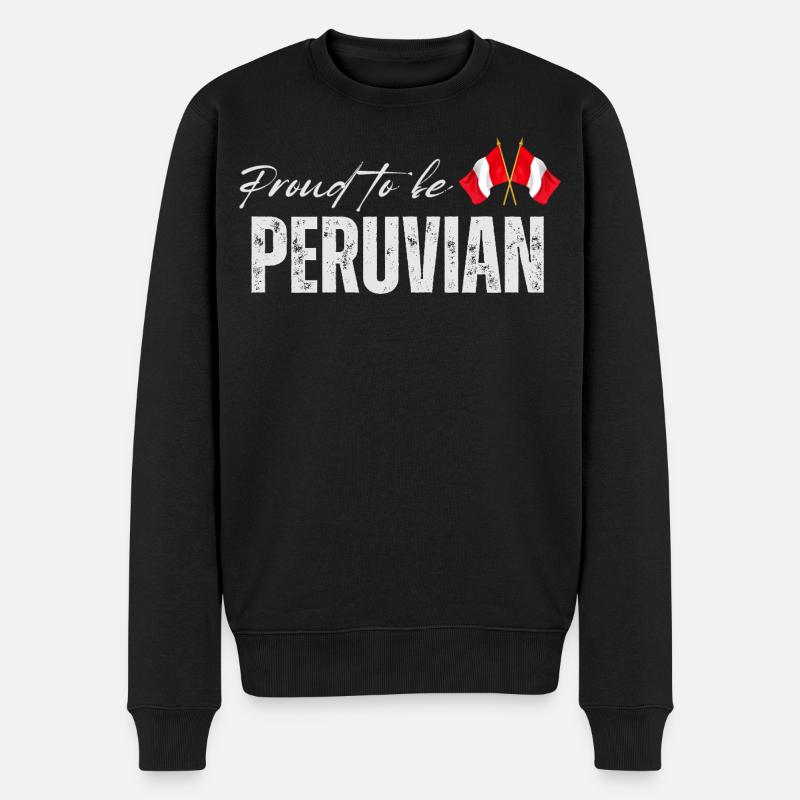 Fier péruvien, fabriqué au Pérou - Pull Premium bio Homme - noir