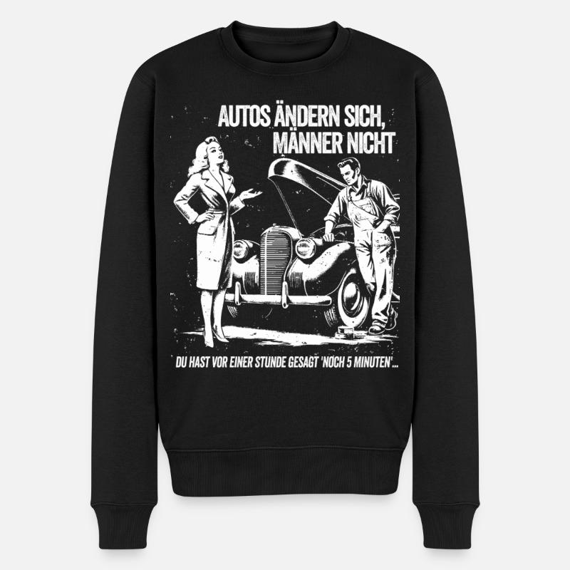Autos ändern sich nachts - Männer Premium Bio Pullover - Schwarz
