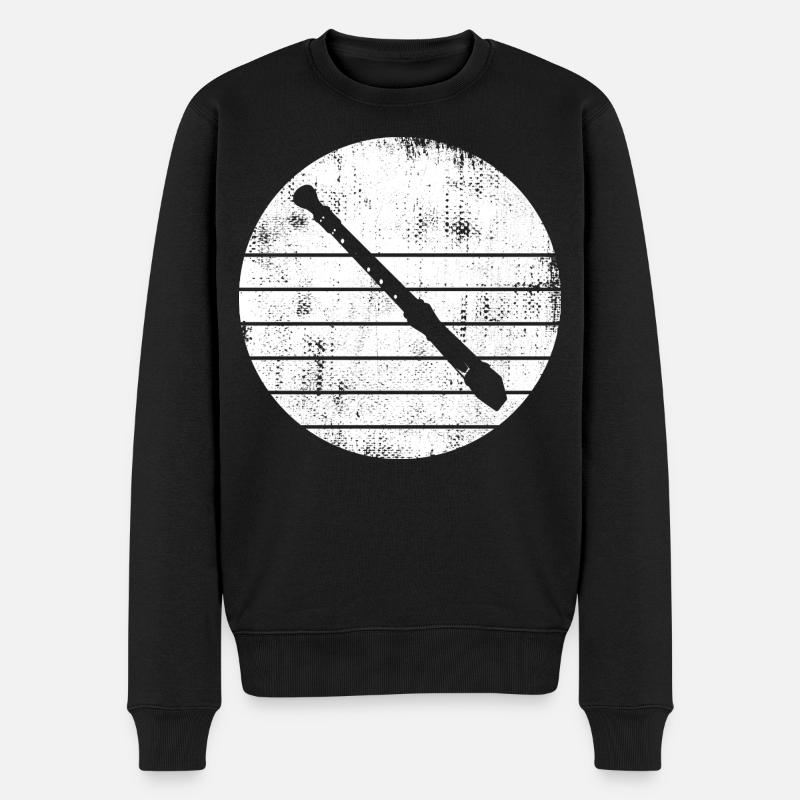 Croquis de flûte - Pull Premium bio Homme - noir