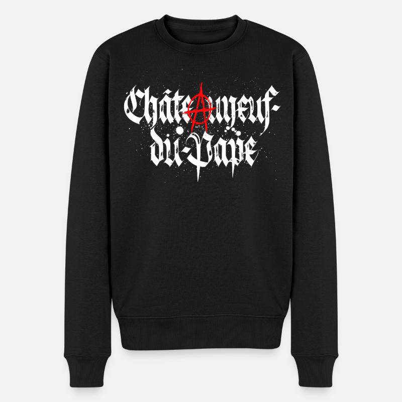 chateauneuf-du-pape_anarchie - Pull Premium bio Homme - noir