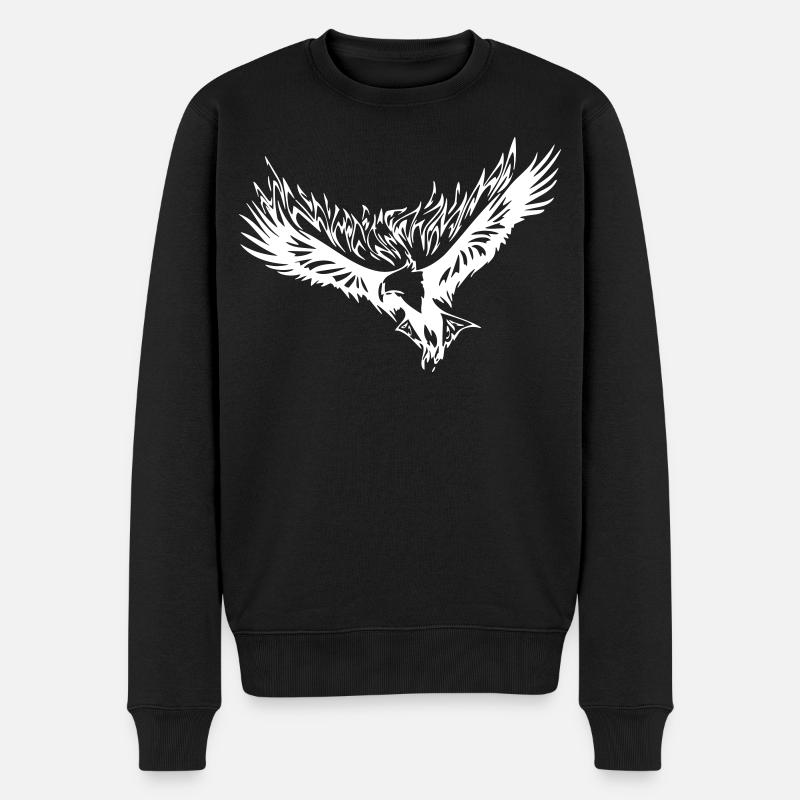 Aigle de flammes - Pull Premium bio Homme - noir