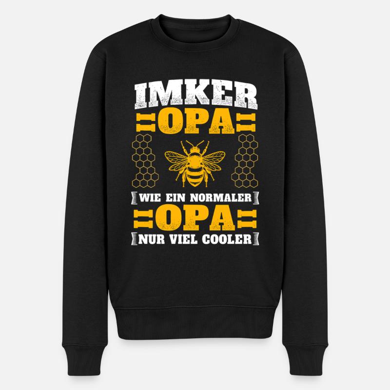 Imker Opa Großvater Bienen Flüsterer Geschenk - Männer Premium Bio Pullover - Schwarz