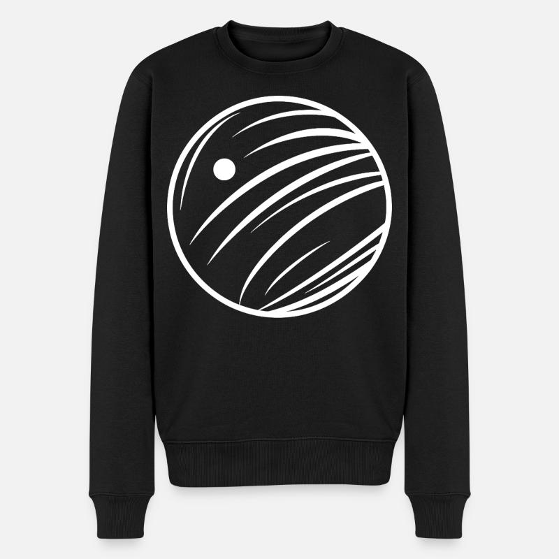 Bowling Skizze - Männer Premium Bio Pullover - Schwarz