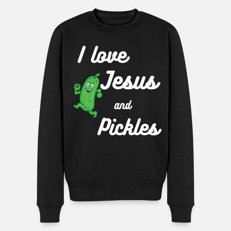 Pickles et Jésus Religieux - Pull Premium bio Homme - noir