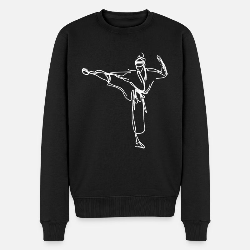 Croquis de Karateka - Pull Premium bio Homme - noir