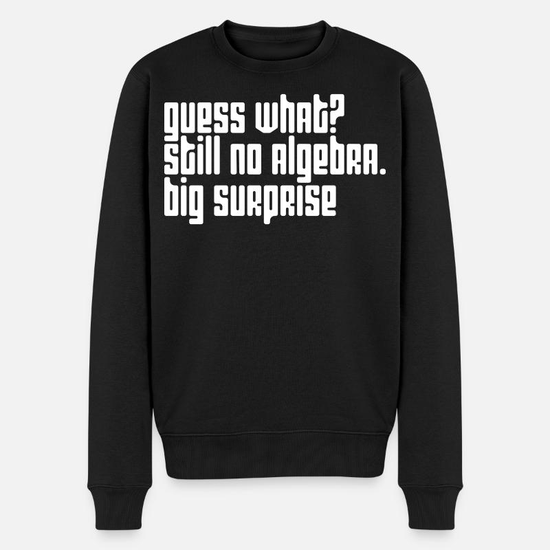 Zum Nachdenken anregendes Algebra-Zitat-Design - Männer Premium Bio Pullover - Schwarz