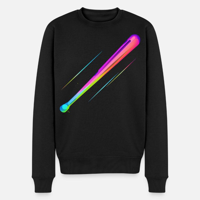 Baseballschläger Steamwave - Männer Premium Bio Pullover - Schwarz