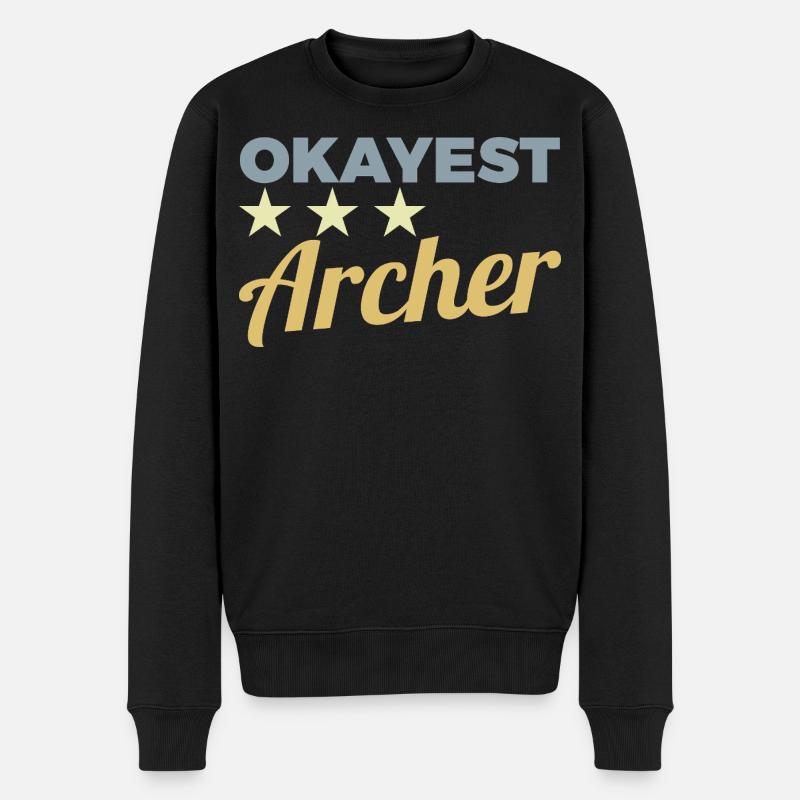 Durchschnittlicher Bogenschütze - Männer Premium Bio Pullover - Schwarz