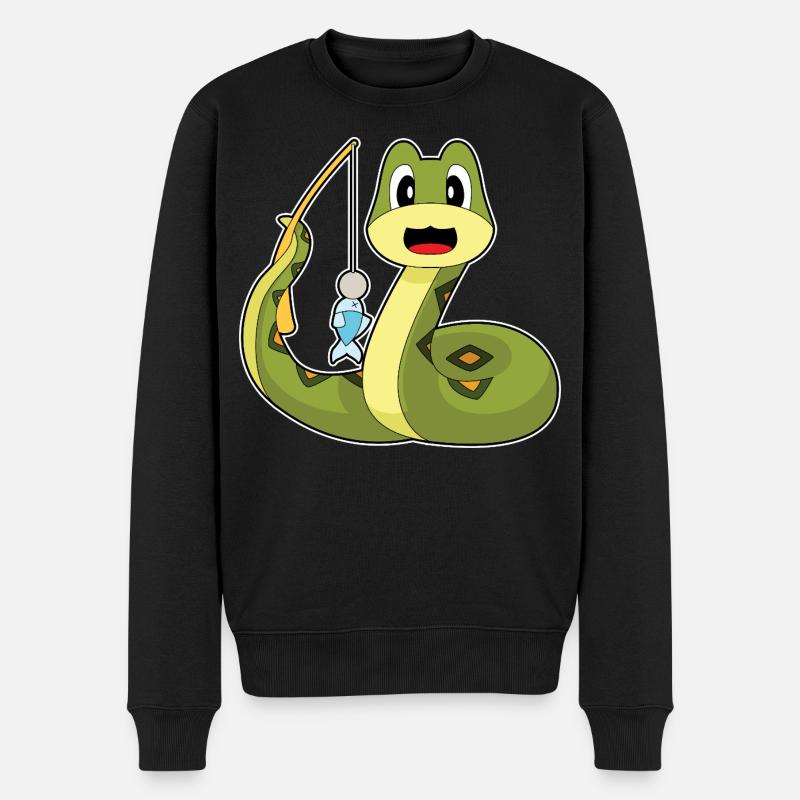 Pêche au poisson pêcheur serpent - Pull Premium bio Homme - noir