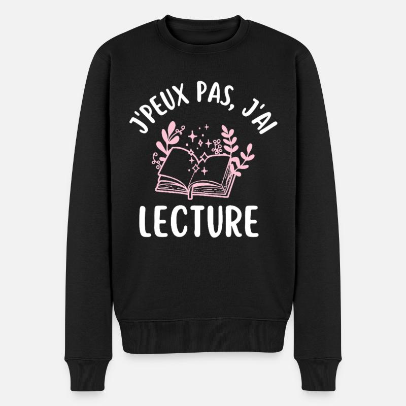 Lesebuch-Design für Frauen - Männer Premium Bio Pullover - Schwarz