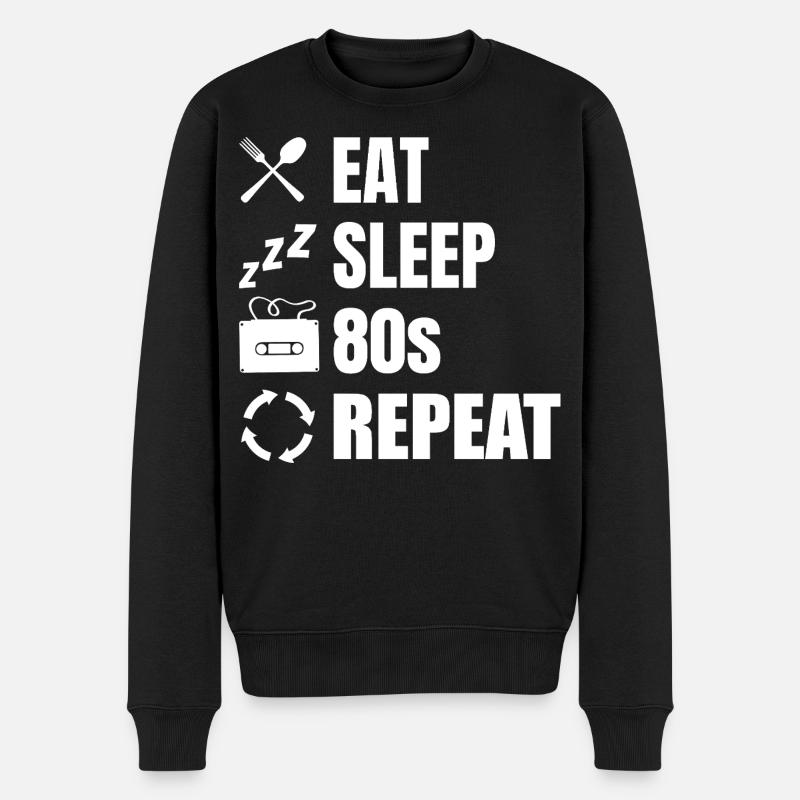 Manger dormir 80s Répéter - Pull Premium bio Homme - noir
