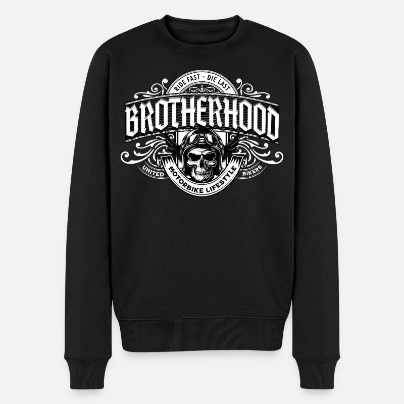 Motorrad Biker Bike  - Männer Premium Bio Pullover - Schwarz