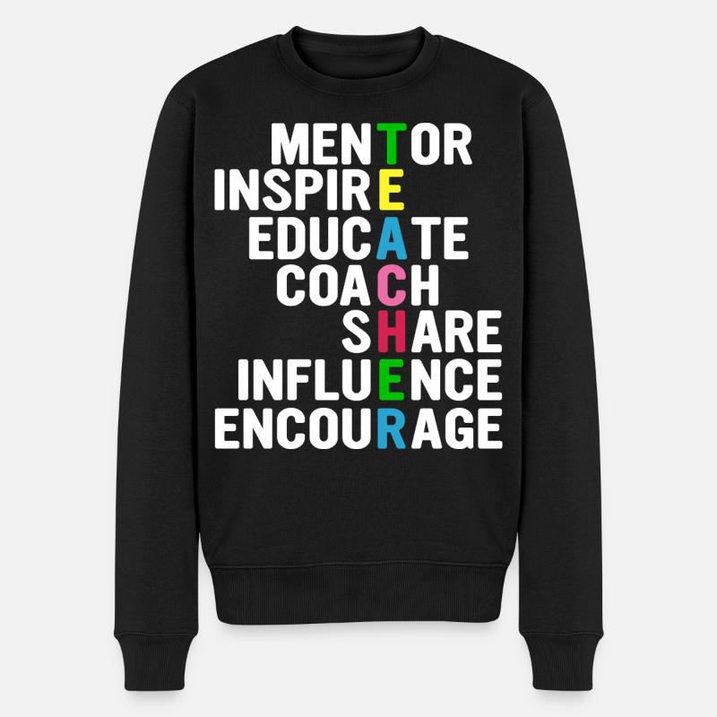 Professeur Acrostichon : Mentorer, Inspirer,... - Pull Premium bio Homme - noir
