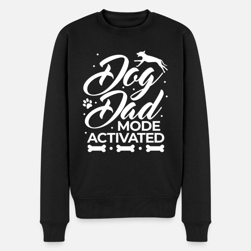 Mode père chien activé - Pull Premium bio Homme - noir
