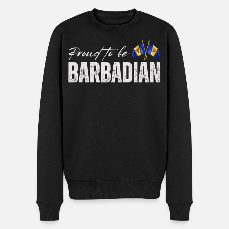 Barbados Pride, Barbados Flagge - Männer Premium Bio Pullover - Schwarz