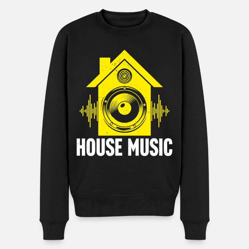 House - Männer Premium Bio Pullover - Schwarz