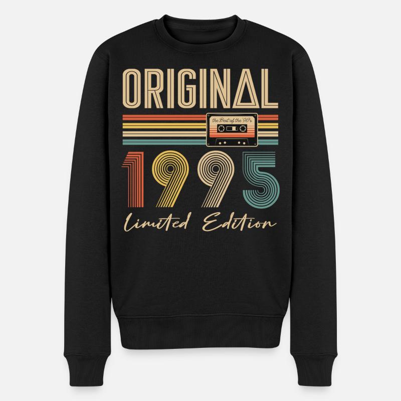 30. Geburtstag 30 Jahre Original 1995 - Männer Premium Bio Pullover - Schwarz