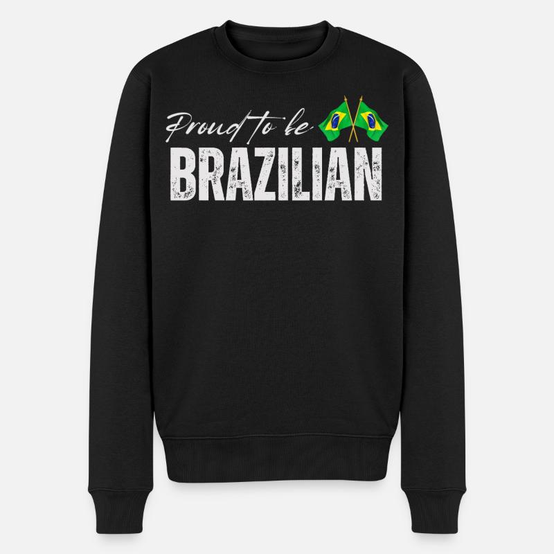 Fierté brésilienne, j'aime le Brésil - Pull Premium bio Homme - noir