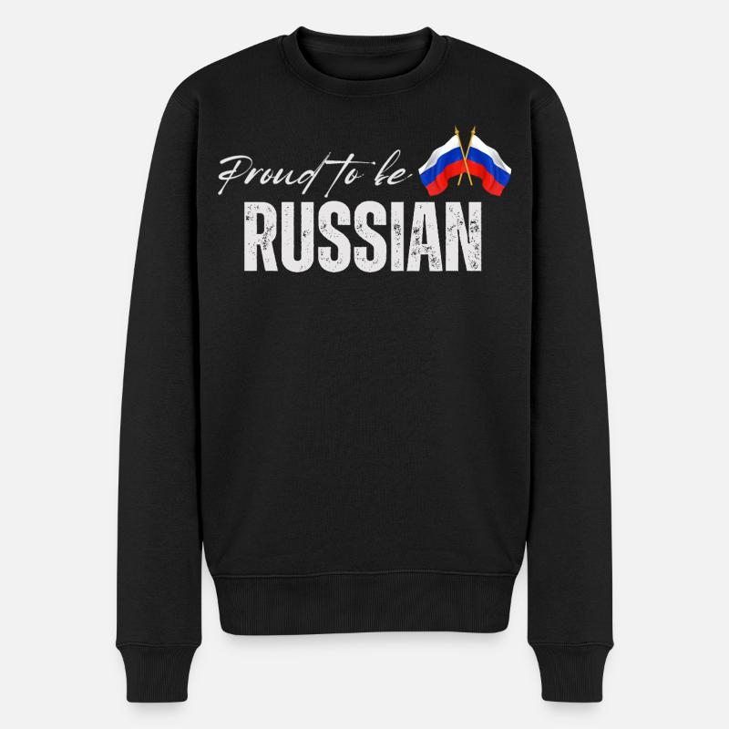 Fierté russe, fabriquée en Russie - Pull Premium bio Homme - noir