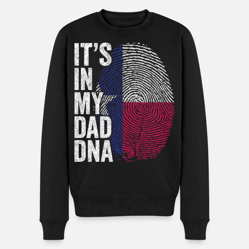 Drapeau Texas Empreinte Papa Texan - Pull Premium bio Homme - noir